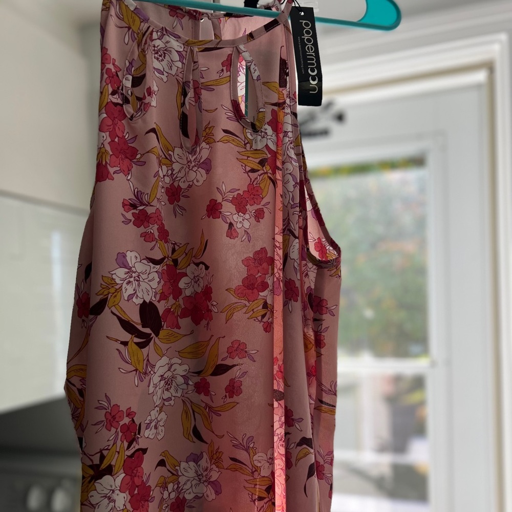 Pink Floral Tank Top